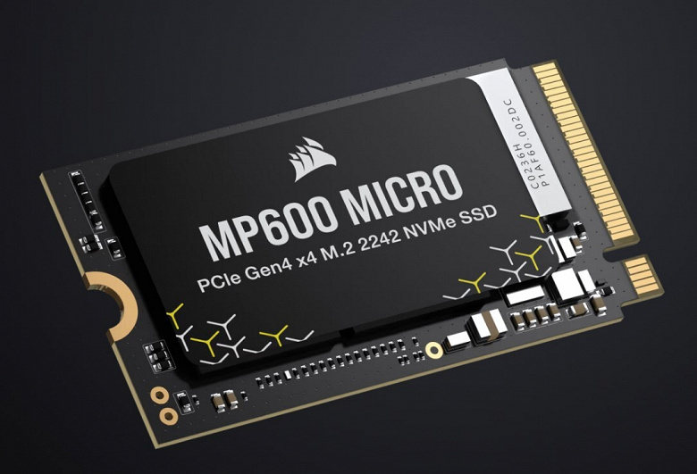 Маленький, да удаленький. Corsair представила SSD MP600 Micro в форм-факторе M.2 2242