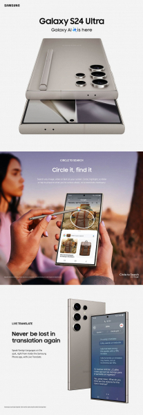 Двукратный «зум оптического качества» у Galaxy S24 и 10-кратный – у Galaxy S24 Ultra. Маркетинговые материалы раскрывают новые подробности о линейке Samsung Galaxy S24