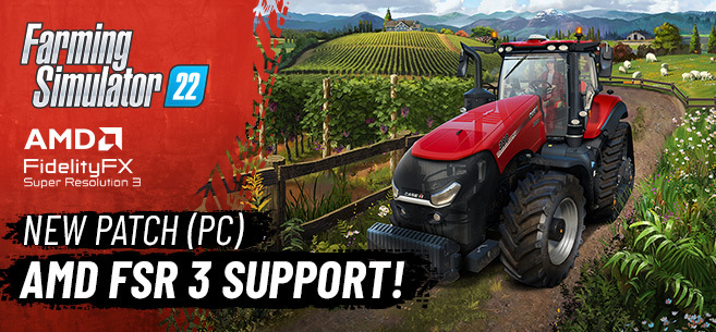 Farming Simulator 22 received support for AMD FSR 3, the technology runs on NVIDIA video cards