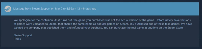 A gamer bought a fake Last Epoch on Steam and received a blue screen of death. Valve blocked a fraudulent developer who created clone pages