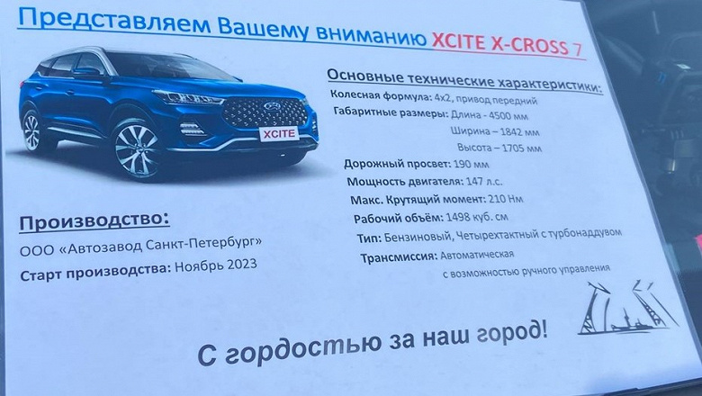 Chery Tiggo 7 Pro российской сборки всем не хватит? Раскрыт объем выпуска кроссоверов Xcite X-Cross 7 на 2024 год