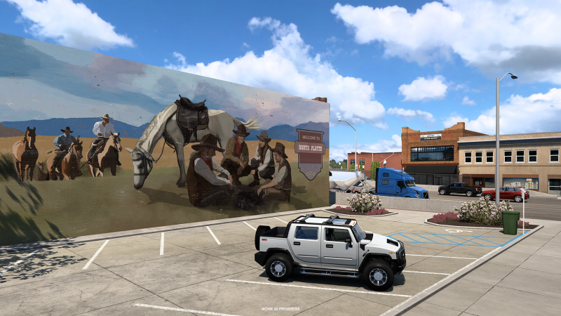 Nebraska street art in American Truck Simulator: new screenshots of the ATS add-on