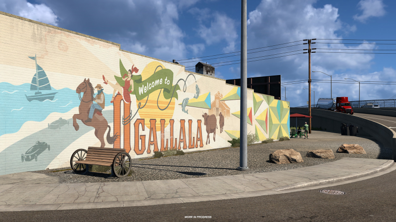 Nebraska street art in American Truck Simulator: new screenshots of the ATS add-on