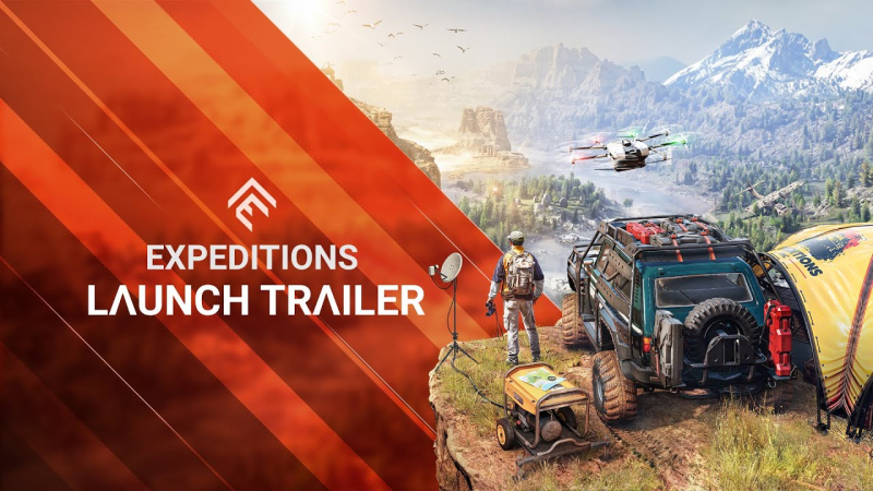 The authors of Expeditions: A MudRunner Game showed the game&#39;s release trailer