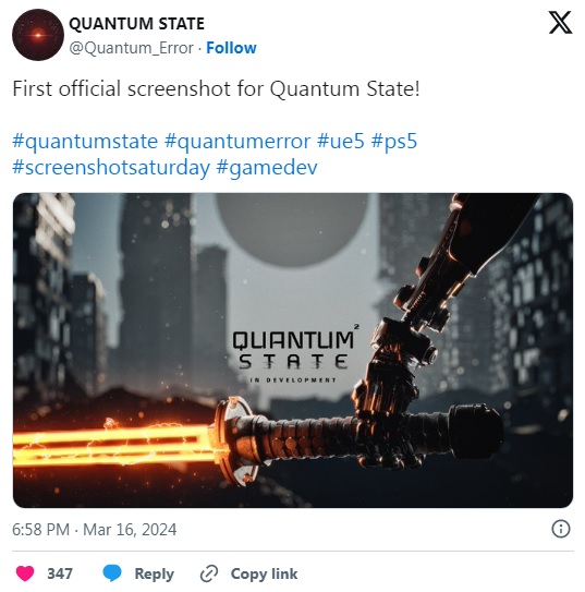 The first screenshot of the continuation of Sony&#39;s worst exclusive has appeared. Quantum State is Quantum Error 2