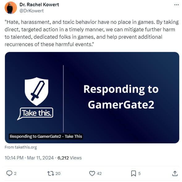 US government-funded organization calls on gaming companies to crack down on gamers who criticize Sweet Baby