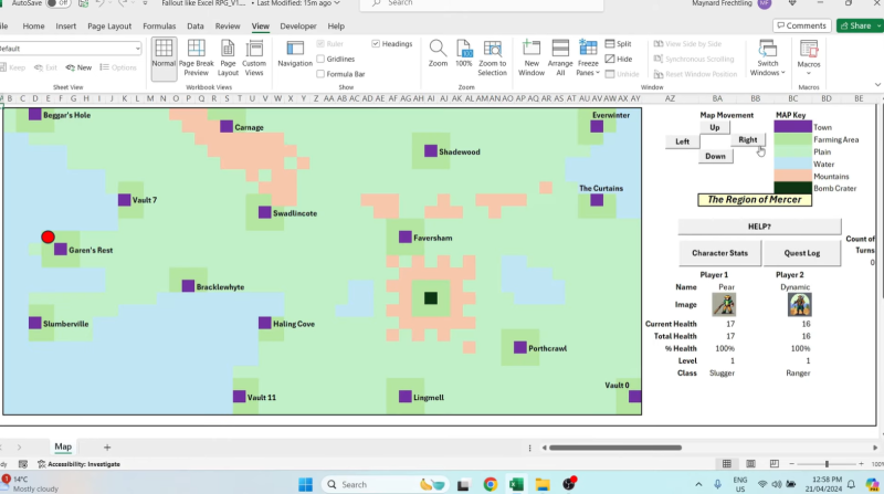 A new Fallout has been created - unofficially and in Excel