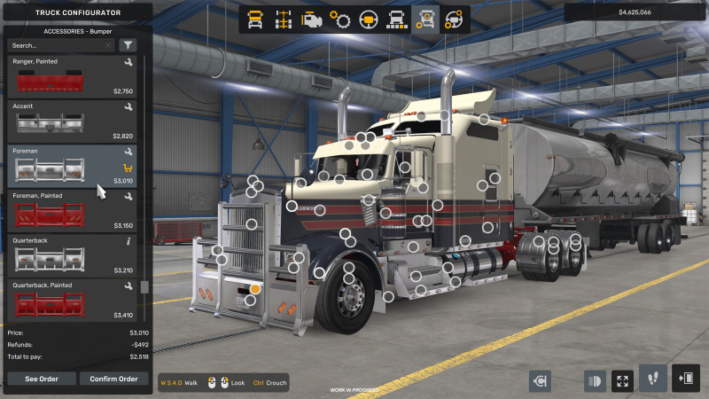 American Truck Simulator has a new interface and improved graphics. Comparison and details of experimental update 1.50