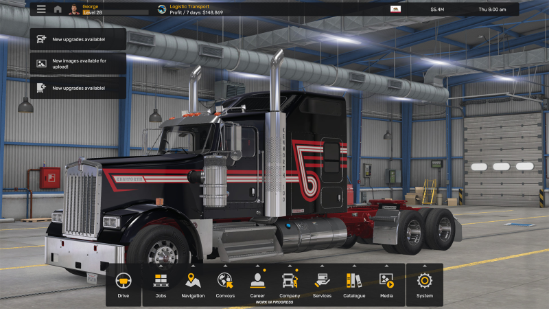 American Truck Simulator has a new interface and improved graphics. Comparison and details of experimental update 1.50