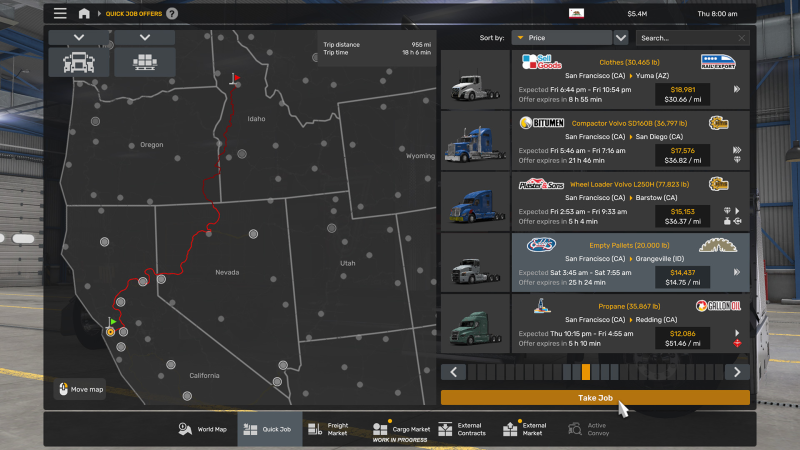 American Truck Simulator has a new interface and improved graphics. Comparison and details of experimental update 1.50