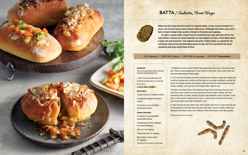 The authors of MMORPG RuneScape have released a cookbook with recipes for dishes from the game