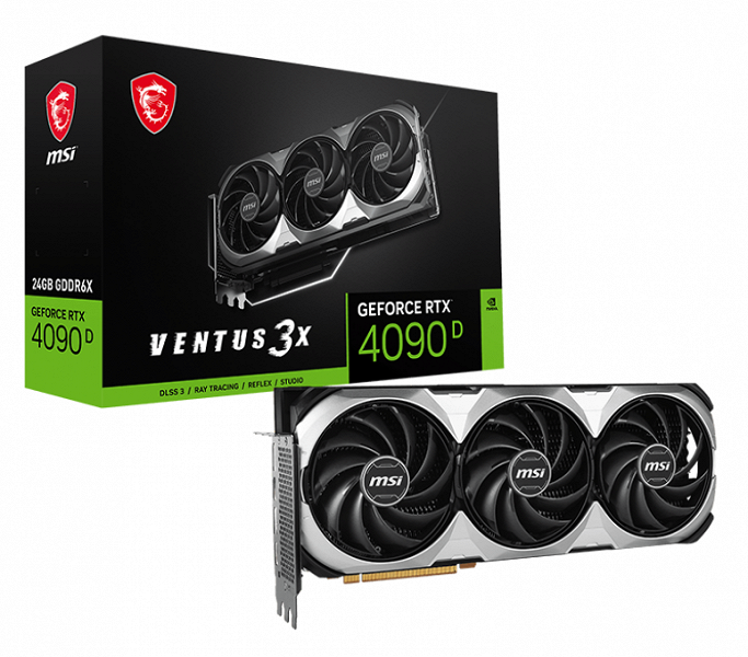 Третьей будет. Представлена MSI GeForce RTX 4090D Ventus 3X — третья модель в экзотической линейке