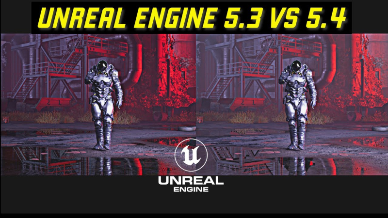 Unreal Engine 5.4 compared in ray tracing with the previous version of the engine