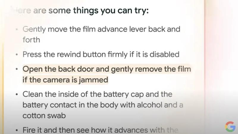 Google Gemini посоветовал «засветить» фотопленку в демонстрации «умного» поиска