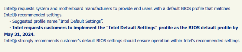 Intel просит производителей материнских плат внедрить базовый профиль процессора до 31 мая