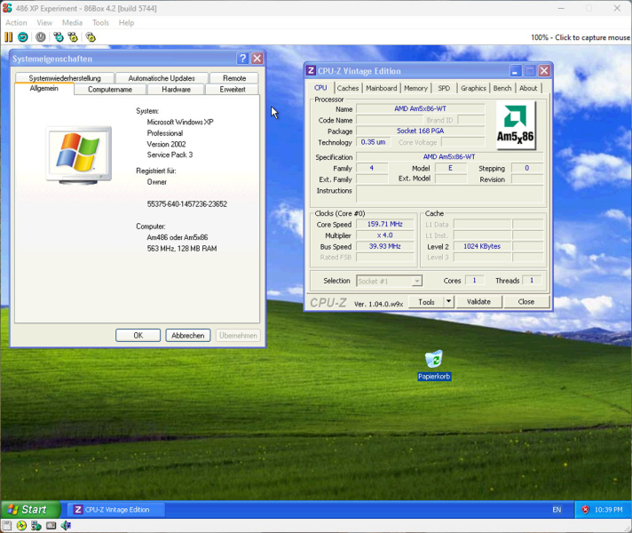 Сочетание двух эпох: Windows XP запустили на процессоре Intel i486