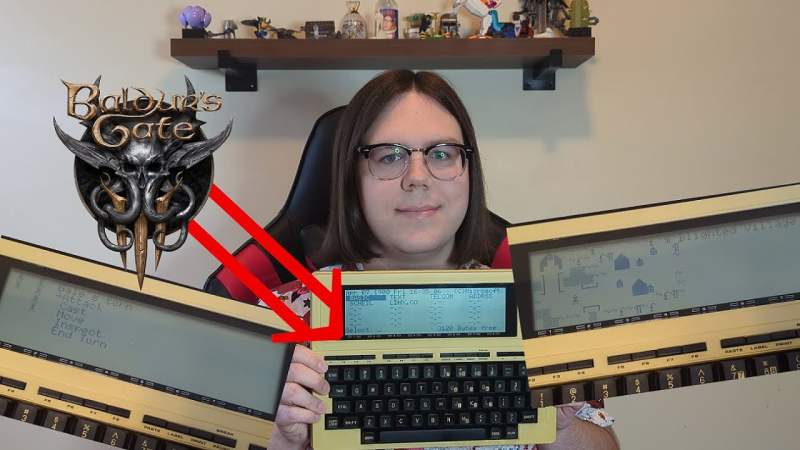 Baldur&#39;s Gate 3 came out on PC 40 years ago. An enthusiast recreated the Larian hit on an outdated laptop from the 80s