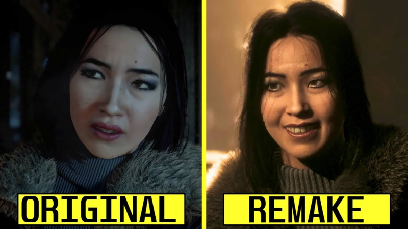 The Until Dawn remaster was compared to the original - the heroine was dressed in an intimate scene